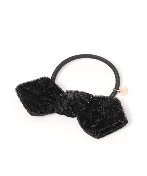 niko and...（ニコアンド）の「リボンラメヘアゴム（ヘアゴム・レディース・イエロー/ブラック/グレー・0）」の2枚目の写真