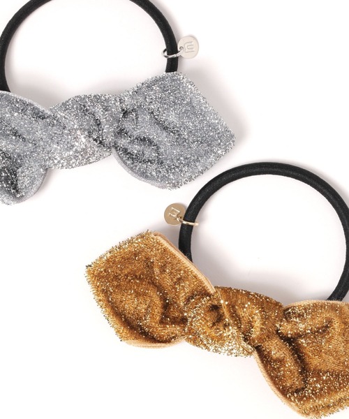 niko and...（ニコアンド）の「リボンラメヘアゴム（ヘアゴム・レディース・イエロー/ブラック/グレー・0）」の7枚目の写真