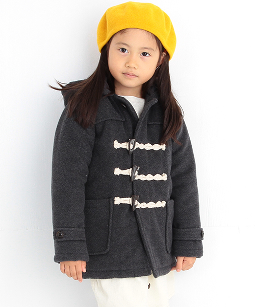 B:MING by BEAMS（ビーミングバイビームス）の「ビーミング by ビームス / メルトン中綿ダッフルコート（ダッフルコート・キッズ・ネイビー/グレー・90/110/100/120/130/150/140/80）」の3枚目の写真
