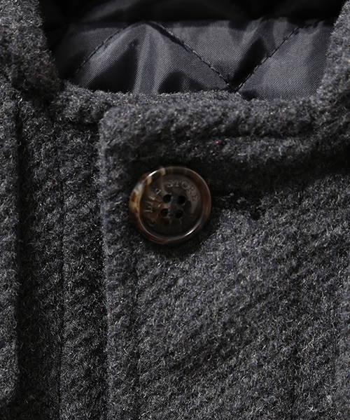 B:MING by BEAMS（ビーミングバイビームス）の「ビーミング by ビームス / メルトン中綿ダッフルコート（ダッフルコート・キッズ・ネイビー/グレー・90/110/100/120/130/150/140/80）」の19枚目の写真