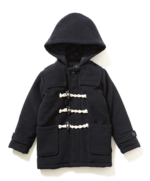 B:MING by BEAMS（ビーミングバイビームス）の「ビーミング by ビームス / メルトン中綿ダッフルコート（ダッフルコート・キッズ・ネイビー/グレー・90/110/100/120/130/150/140/80）」の9枚目の写真