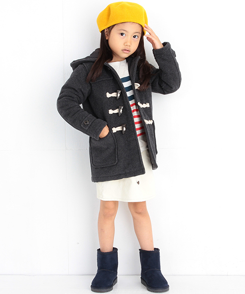 B:MING by BEAMS（ビーミングバイビームス）の「ビーミング by ビームス / メルトン中綿ダッフルコート（ダッフルコート・キッズ・ネイビー/グレー・90/110/100/120/130/150/140/80）」の12枚目の写真