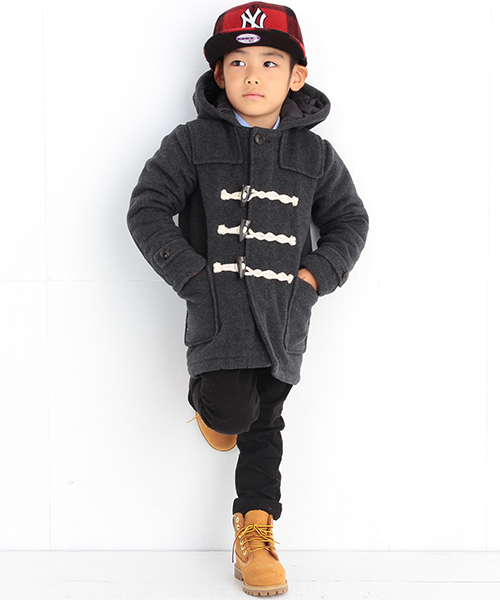B:MING by BEAMS（ビーミングバイビームス）の「ビーミング by ビームス / メルトン中綿ダッフルコート（ダッフルコート・キッズ・ネイビー/グレー・90/110/100/120/130/150/140/80）」の13枚目の写真