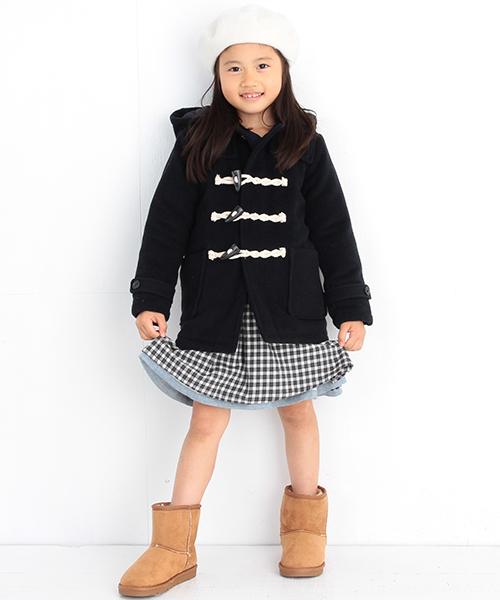 B:MING by BEAMS（ビーミングバイビームス）の「ビーミング by ビームス / メルトン中綿ダッフルコート（ダッフルコート・キッズ・ネイビー/グレー・90/110/100/120/130/150/140/80）」の14枚目の写真