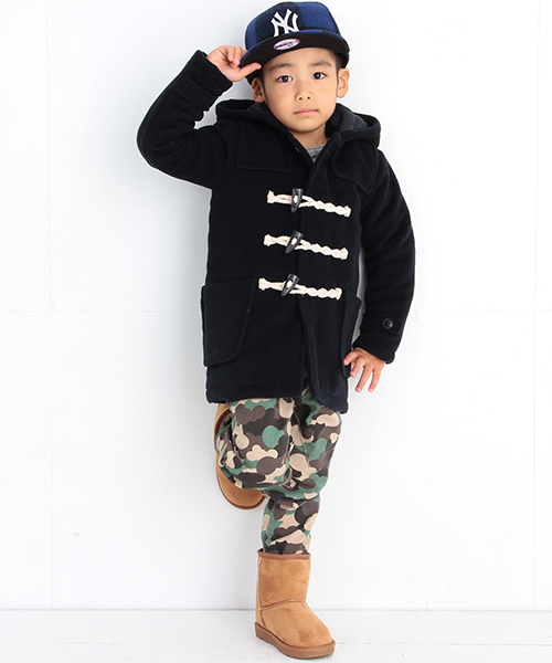 B:MING by BEAMS（ビーミングバイビームス）の「ビーミング by ビームス / メルトン中綿ダッフルコート（ダッフルコート・キッズ・ネイビー/グレー・90/110/100/120/130/150/140/80）」の8枚目の写真