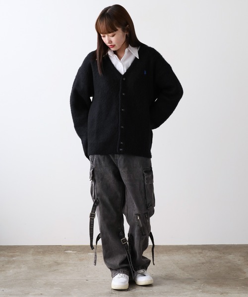 U.S. POLO ASSN.(ユーエスポロアッスン)の「U.S. POLO ASSN./ユーエスポロアッスン シャギーニットカーディガン(カーディガン/ボレロ・メンズ・ブラック/ライトベージュ/ネイビー系/ブラック×ホワイト・M/L/LL)」の15枚目の写真