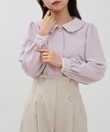 衿配色ブラウス