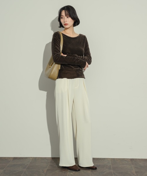 【ポーチ付き！】ラウンドトートバッグ（ショルダーバッグ）｜NEUNA（ヌナ）