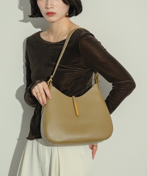 【ポーチ付き！】ラウンドトートバッグ（ショルダーバッグ）｜NEUNA（ヌナ）