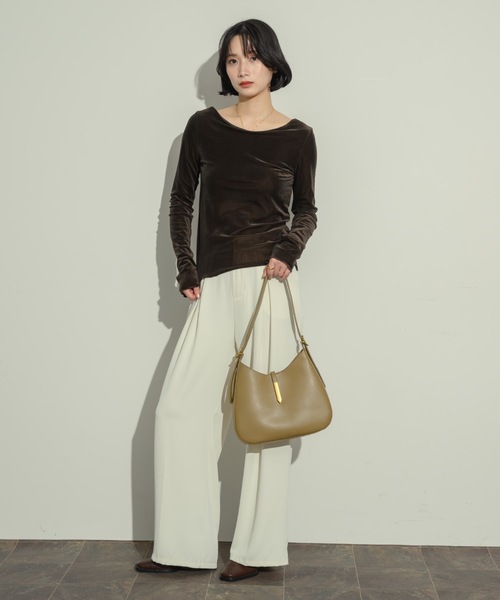 【ポーチ付き！】ラウンドトートバッグ（ショルダーバッグ）｜NEUNA（ヌナ）