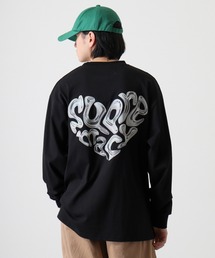 Metal heart logo reflector PT long T-shirt / メタルハートロゴ リフレクターPT ロングTシャツ unisex