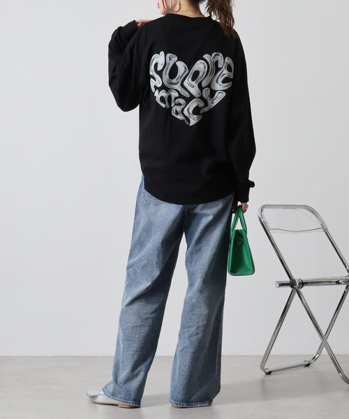 SUGGESTION(サジェッション)の「Metal heart logo reflector PT long T-shirt / メタルハートロゴ リフレクターPT ロングTシャツ unisex(Tシャツ/カットソー・メンズ・オフホワイト/ブラック・M/L)」の8枚目の写真