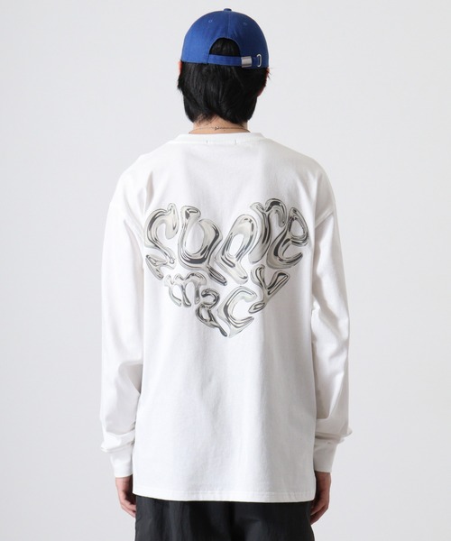SUGGESTION(サジェッション)の「Metal heart logo reflector PT long T-shirt / メタルハートロゴ リフレクターPT ロングTシャツ unisex(Tシャツ/カットソー・メンズ・オフホワイト/ブラック・M/L)」の20枚目の写真