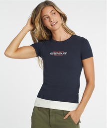 GUESS JEANS（ゲスジーンズ）の「GUESS JEANS Ss Cn Slim American Tr Tee 半袖 Tシャツ（Tシャツ/カットソー）」