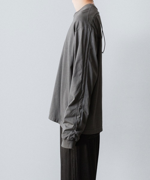 VEIN SUEDED CO JERSEY VESSEL L/S TEE グレー VEIN SUEDED CO JERSEY VESSEL L/S TEE グレー