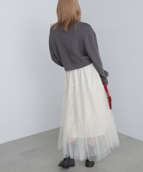 FREE'S MART（フリーズマート）の「◆スポーツロゴサガラ刺繍ショート丈スウェット（スウェット・レディース・ライトグリーン/ホワイト/ブラック・FREE）」の11枚目の写真