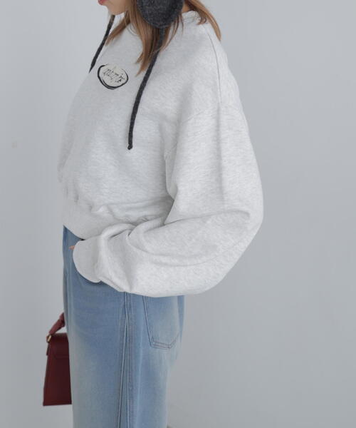 FREE'S MART（フリーズマート）の「◆スポーツロゴサガラ刺繍ショート丈スウェット（スウェット・レディース・ライトグリーン/ホワイト/ブラック・FREE）」の17枚目の写真