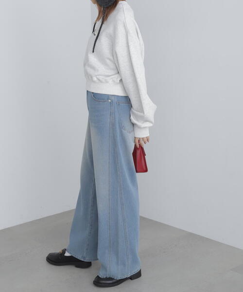 FREE'S MART（フリーズマート）の「◆スポーツロゴサガラ刺繍ショート丈スウェット（スウェット・レディース・ライトグリーン/ホワイト/ブラック・FREE）」の21枚目の写真