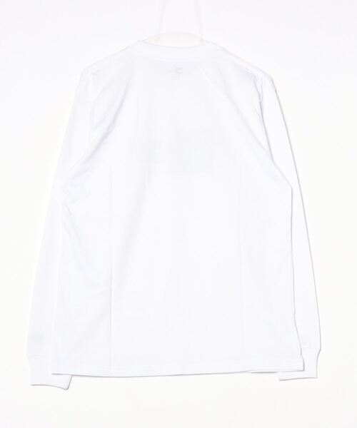 NEW ERA（ニューエラ）の「ニューエラ  LS CT TEE BOX LOGO WHI BLK PATTERN（Tシャツ/カットソー・メンズ・ホワイト・M/L/LL）」の2枚目の写真