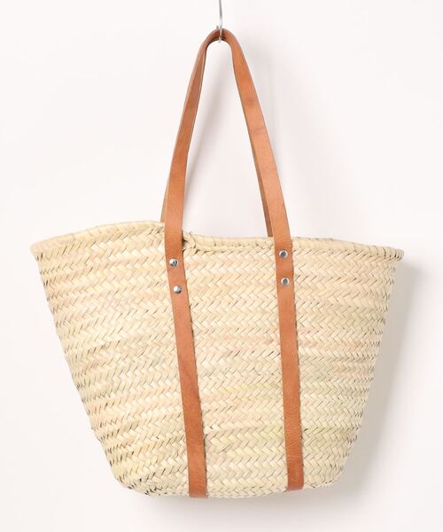 UNBILLION(アンビリオン)の「アフリカンスクエアー AFRICANSQUARE / タザドームかごバッグ 平革(かごバッグ・レディース・ベージュ・FREE)」の4枚目の写真