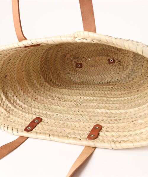 UNBILLION(アンビリオン)の「アフリカンスクエアー AFRICANSQUARE / タザドームかごバッグ 平革(かごバッグ・レディース・ベージュ・FREE)」の6枚目の写真