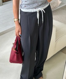 sorule | ウエスト配色タックパンツ(スラックス)