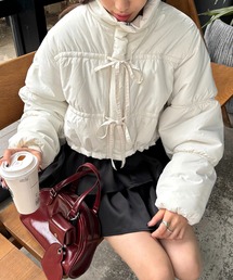 Chico | リボンギャザー中綿ブルゾン(その他アウター)