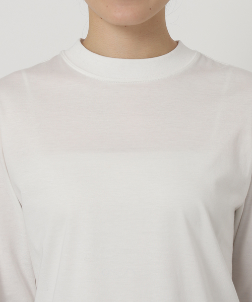 AP STUDIO(エーピーストゥディオ)の「NewモックネックロングスリーブTシャツ(Tシャツ/カットソー・レディース・ホワイト・FREE)」の7枚目の写真