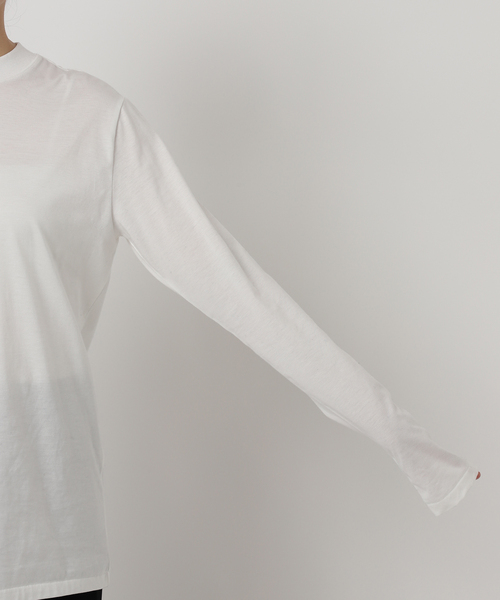 AP STUDIO(エーピーストゥディオ)の「NewモックネックロングスリーブTシャツ(Tシャツ/カットソー・レディース・ホワイト・FREE)」の9枚目の写真