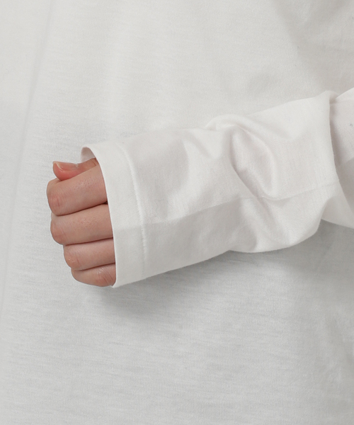 AP STUDIO(エーピーストゥディオ)の「NewモックネックロングスリーブTシャツ(Tシャツ/カットソー・レディース・ホワイト・FREE)」の10枚目の写真