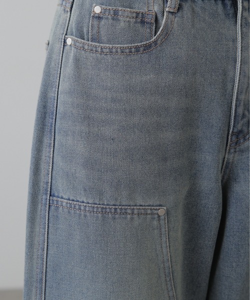 FREE'S MART（フリーズマート）の「ダブルニーワイドデニム（デニムパンツ・レディース・ブルー系その他3/ブルー系その他4・SMALL/MEDIUM）」の5枚目の写真