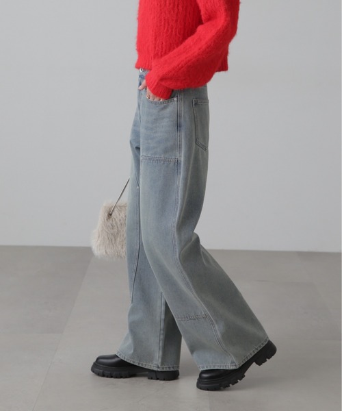 FREE'S MART（フリーズマート）の「ダブルニーワイドデニム（デニムパンツ・レディース・ブルー系その他3/ブルー系その他4・SMALL/MEDIUM）」の8枚目の写真