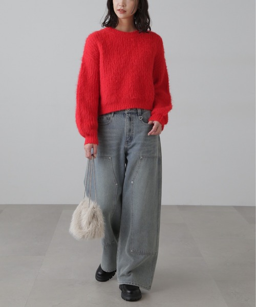 FREE'S MART（フリーズマート）の「ダブルニーワイドデニム（デニムパンツ・レディース・ブルー系その他3/ブルー系その他4・SMALL/MEDIUM）」の10枚目の写真