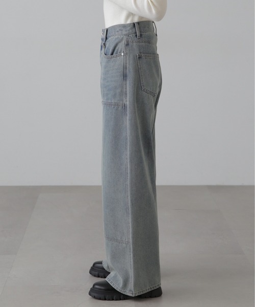 FREE'S MART（フリーズマート）の「ダブルニーワイドデニム（デニムパンツ・レディース・ブルー系その他3/ブルー系その他4・SMALL/MEDIUM）」の14枚目の写真
