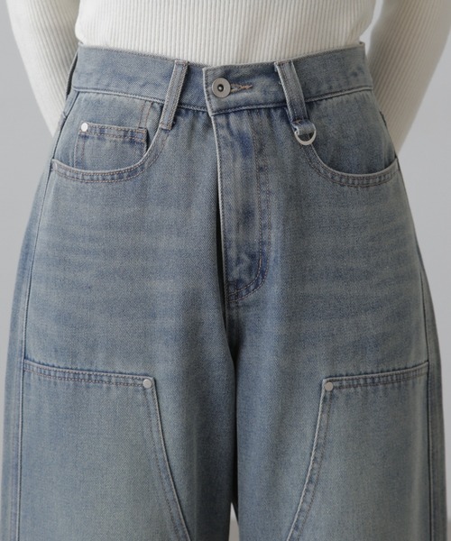 FREE'S MART（フリーズマート）の「ダブルニーワイドデニム（デニムパンツ・レディース・ブルー系その他3/ブルー系その他4・SMALL/MEDIUM）」の17枚目の写真