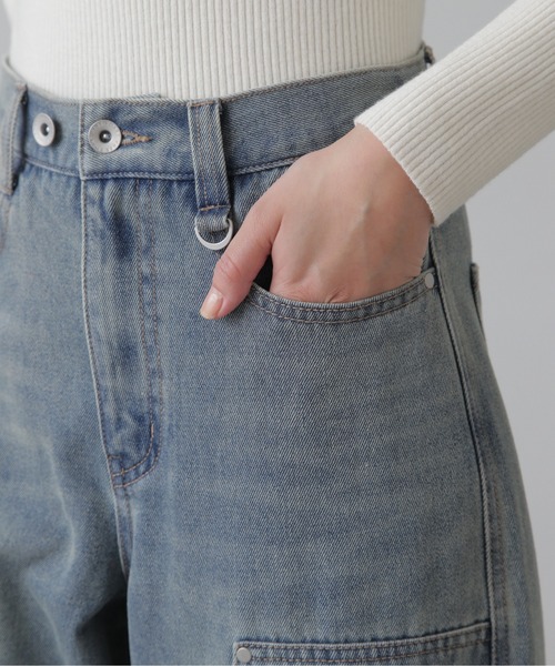 FREE'S MART（フリーズマート）の「ダブルニーワイドデニム（デニムパンツ・レディース・ブルー系その他3/ブルー系その他4・SMALL/MEDIUM）」の18枚目の写真