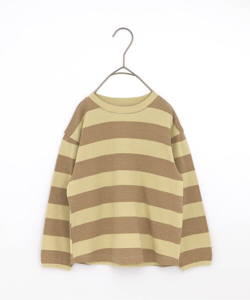 p.premier（ピードットプルミエ）の「ヘビロテしたくなる総柄長袖ストレッチTシャツ（Tシャツ/カットソー・キッズ・ブラック/アイボリー/サックスブルー/ベージュ/チャコール/オフホワイト/グリーン/レッド・80/90/100/110/120/130）」の5枚目の写真