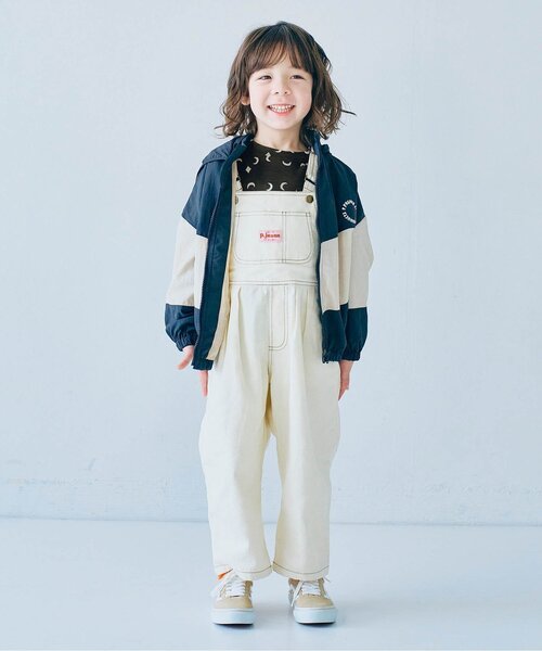 p.premier（ピードットプルミエ）の「ヘビロテしたくなる総柄長袖ストレッチTシャツ（Tシャツ/カットソー・キッズ・ブラック/アイボリー/サックスブルー/ベージュ/チャコール/オフホワイト/グリーン/レッド・80/90/100/110/120/130）」の11枚目の写真