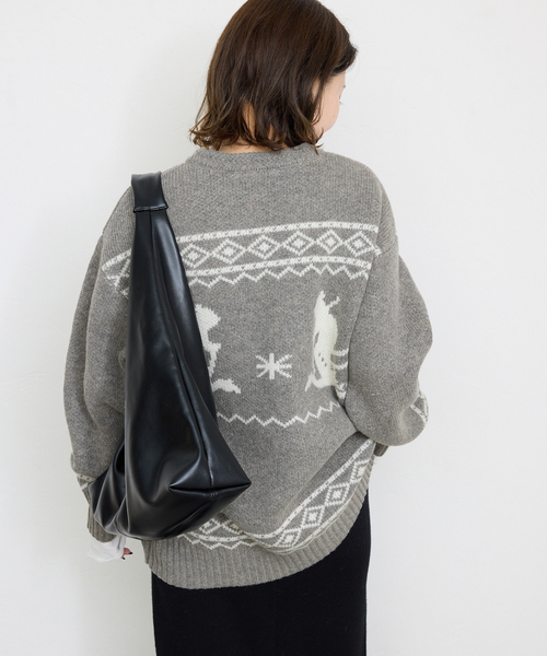 【SLOBEIENA】24080912304040 BIG SKI KNIT長袖ニットセーター SLOBE IENA（スローブイエナ） SLOBE IENA / スローブ イエナ