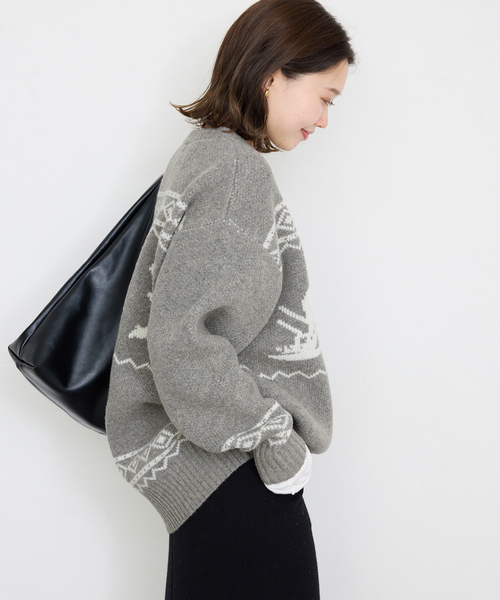 【SLOBEIENA】24080912304040 BIG SKI KNIT長袖ニットセーター SLOBE IENA（スローブイエナ） SLOBE IENA / スローブ イエナ