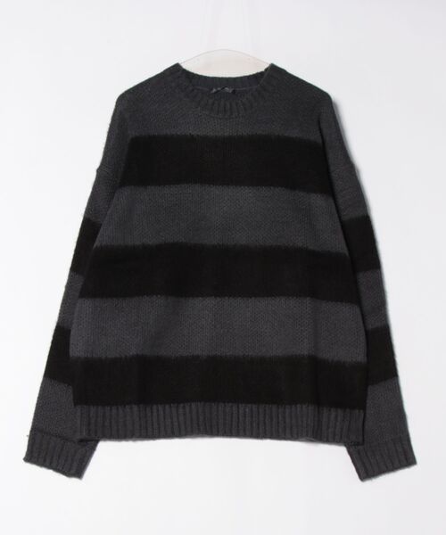 モヘアタッチボーダークルーネック ニットセーター（ニット/セーター）｜Bling Leads（ブリングリーズ）