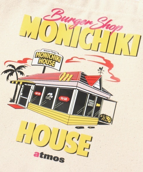 atmos pink(アトモスピンク)の「atmos pink x MONICHIKI HOUSE ATMONI TOTE BAG / アトモス ピンク モニチキ ハウス アトモニ トートバッグ 【SP】(トートバッグ・レディース・アイボリー・FREE)」の7枚目の写真