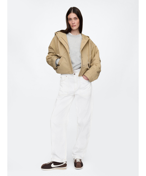 GAP(ギャップ)の「リラックス ナイロン パーカージャケット(ナイロンジャケット・レディース・カーキ/ベージュ・XS/S/M/L)」の5枚目の写真
