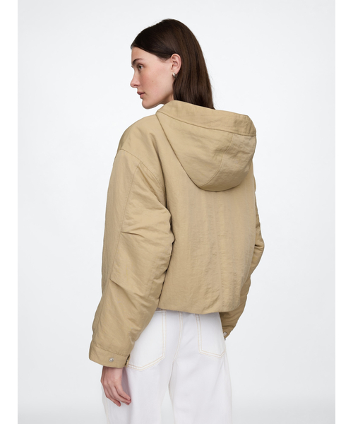 【美品】　 peak ナイロンジャケット　ベージュ　L ＃1630 セール】リラックス ナイロン パーカージャケット（ナイロン