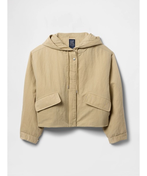GAP(ギャップ)の「リラックス ナイロン パーカージャケット(ナイロンジャケット・レディース・カーキ/ベージュ・XS/S/M/L)」の11枚目の写真