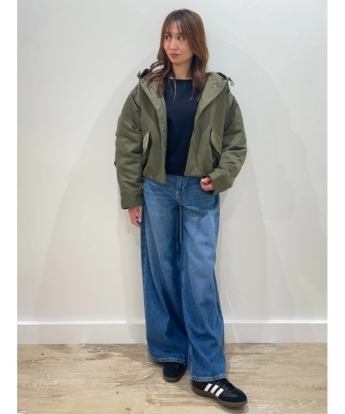 GAP(ギャップ)の「リラックス ナイロン パーカージャケット(ナイロンジャケット・レディース・カーキ/ベージュ・XS/S/M/L)」の22枚目の写真