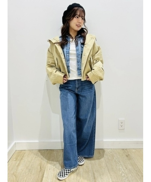 GAP(ギャップ)の「リラックス ナイロン パーカージャケット(ナイロンジャケット・レディース・カーキ/ベージュ・XS/S/M/L)」の19枚目の写真