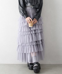 SpRay | チュールフリルティアードロングスカート(スカート)