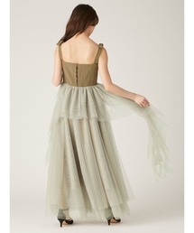 リリーブラウン完売品2025SSベルラインボリュームチュールドレス1度のみの着用 リリーブラウン完売品2025SSベルラインボリュームチュールドレス