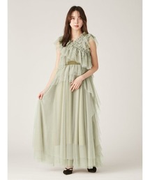 LILY BROWN（リリーブラウン）の「ベルラインボリュームチュールドレス